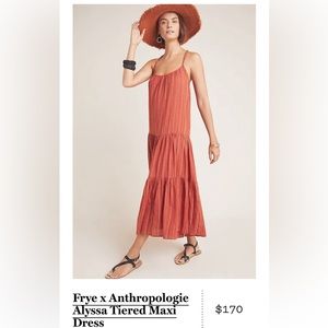 Frye X Anthropologie Alyssa Tiered Maxi Dress S